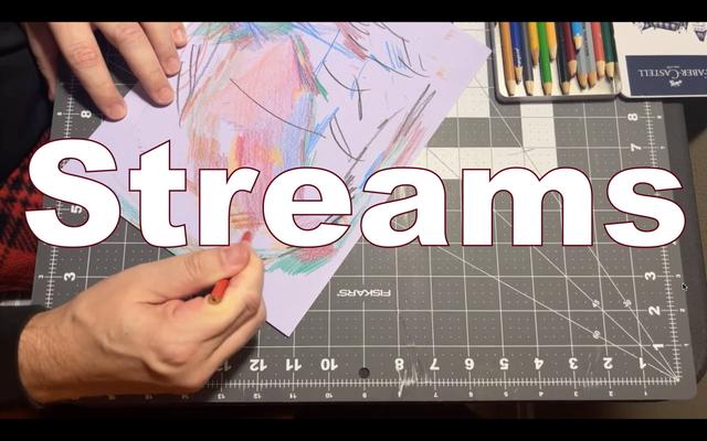Video still from an art therapy stream